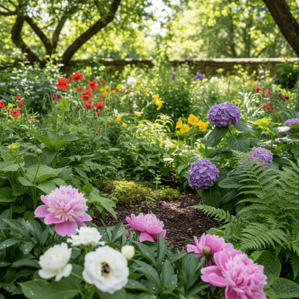 verschiedene Beet- und Topfpflanzen