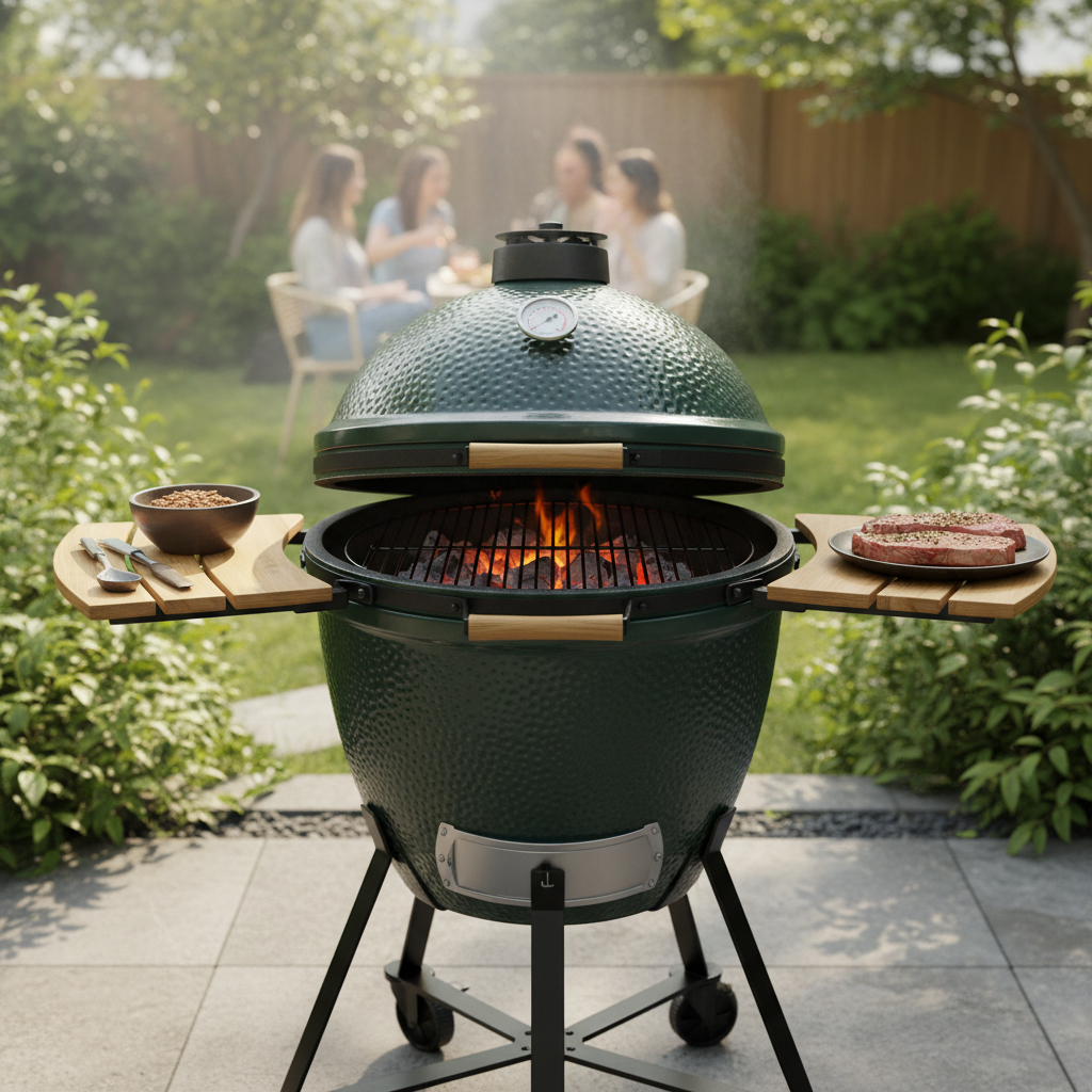 Ein Keramikgrill für eine
gleichmäßige Hitzeverteilung und hervorragende Grillergebnisse.